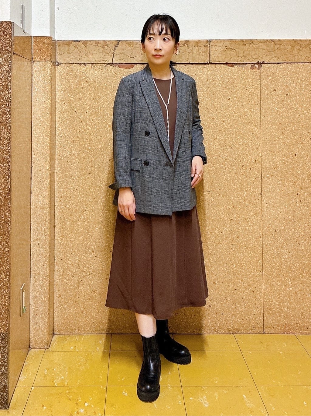hattoriさんの「INDIVI｜【洗える／UVケア】ジョーゼットフレアワンピース」を使ったコーディネート