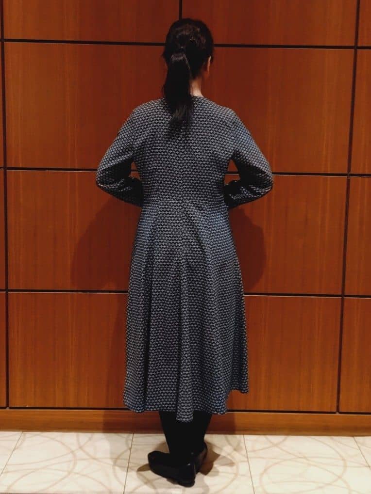 Kさんの「Reflect｜【通勤/お出かけ◎】ジオメプリントクラシカルワンピース」を使ったコーディネート