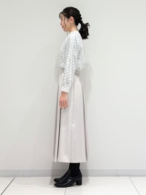 kayoさんの「INDIVI｜【きれいめ／オフィス／イベント】フェザージャカードブラウス」を使ったコーディネート
