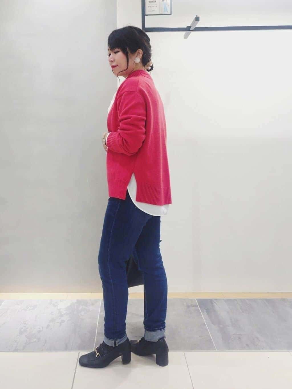 TOMOMIさんの「INDIVI｜【カシミヤ混】ミドルゲージ ハイネックニット」を使ったコーディネート