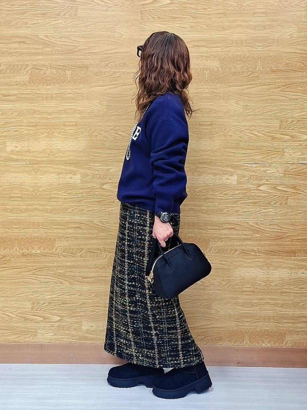 ありゅさんの「SHOO･LA･RUE｜【洗濯機可/S-LL】もちもちタッチ スウェットライクロゴニット」を使ったコーディネート