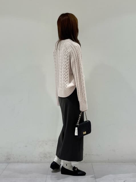 kyokaさんの「UNTITLED｜【洗える】スポンディッシュ ケーブル柄ニット」を使ったコーディネート