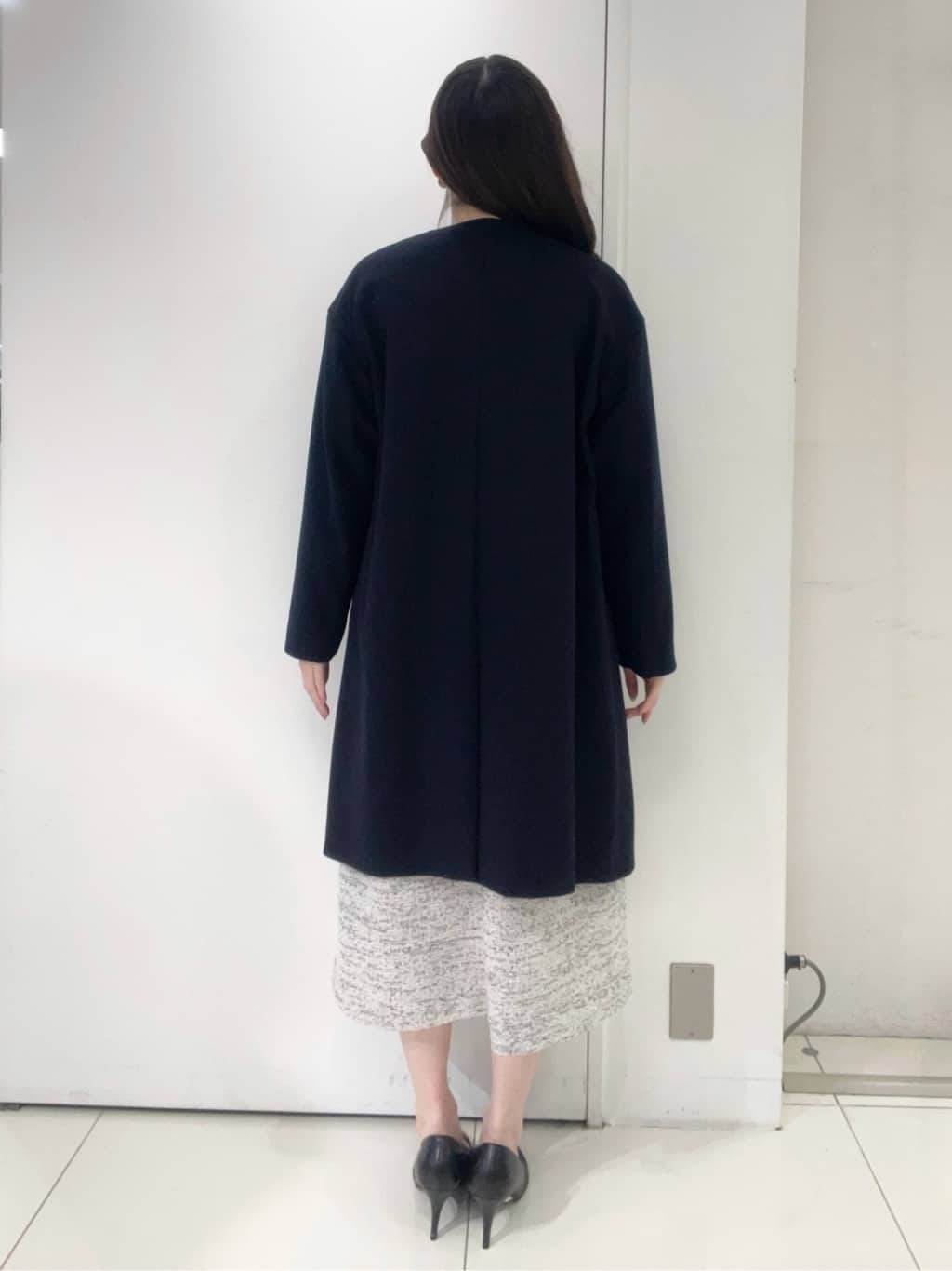 moeさんの「UNTITLED｜【洗える/ストレッチ】ツイードジャージワンピース」を使ったコーディネート