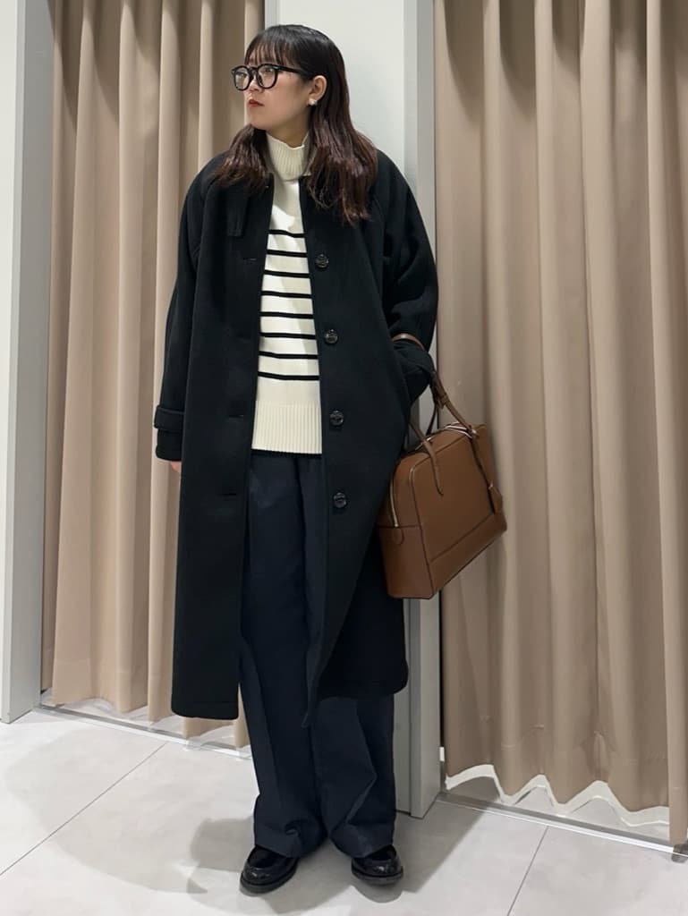 cottonさんの「THE SHOP TK｜ジャージメルトンスタンドカラーコート」を使ったコーディネート