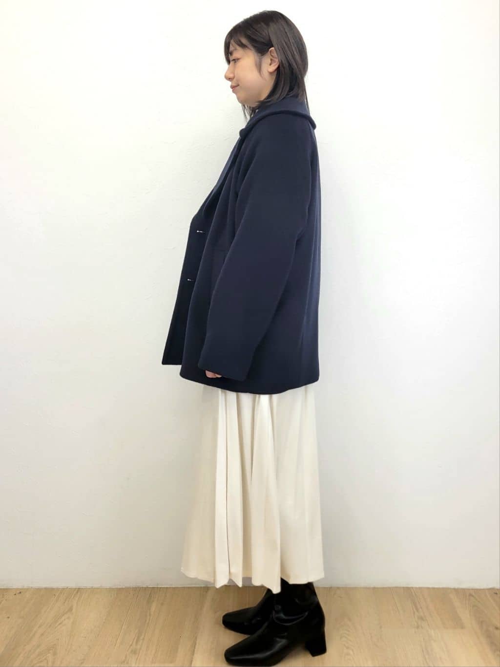 LISAさんの「OPAQUE.CLIP｜カシミヤブレンドウールミドルピーコート」を使ったコーディネート