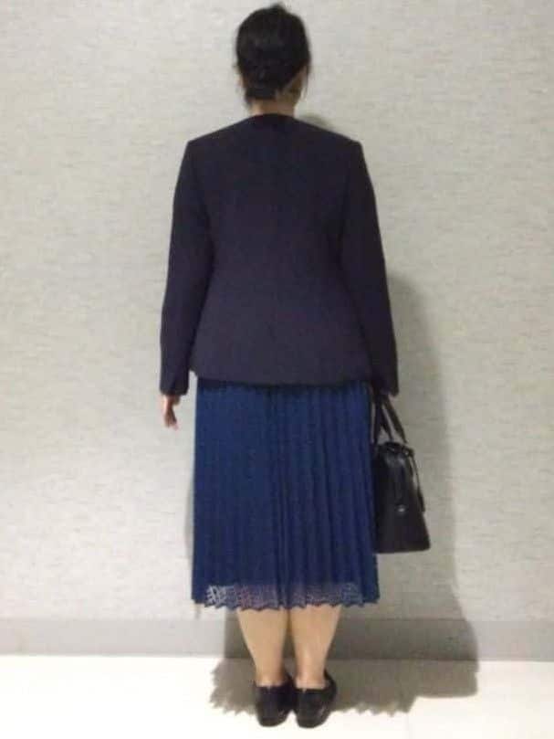 sakoさんの「Reflect｜【SS-4Lサイズ／通勤／セットアップ可】ノーカラージャケット」を使ったコーディネート