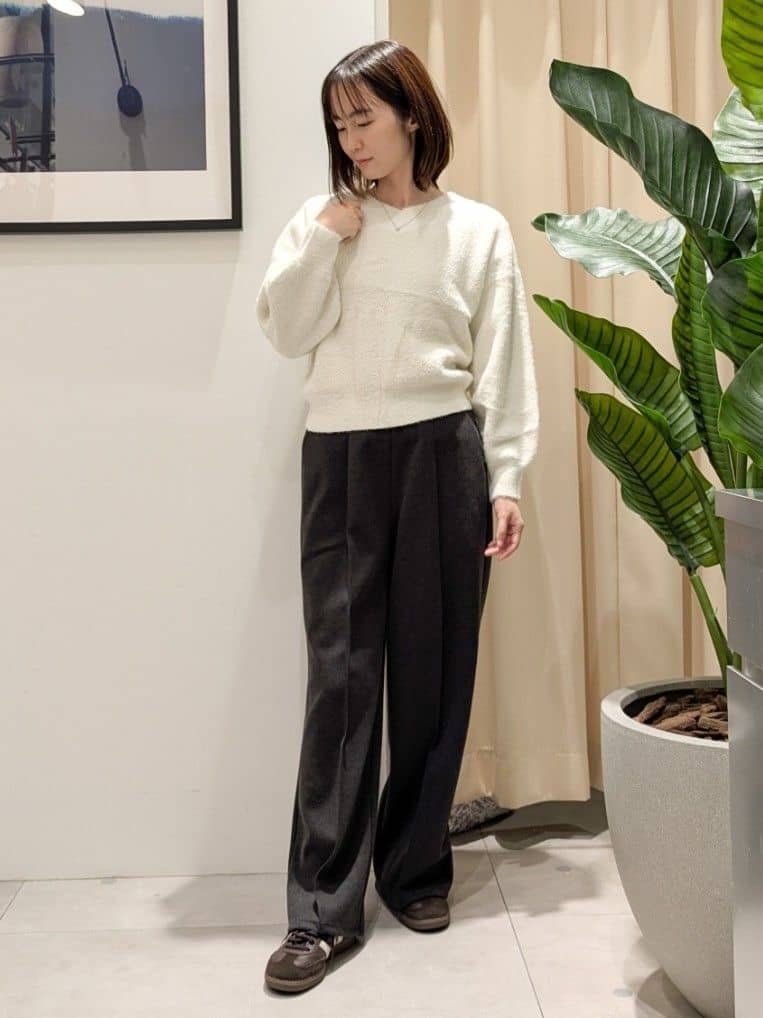 なめさんの「THE SHOP TK｜ジャージメルトンスタンドカラーコート」を使ったコーディネート