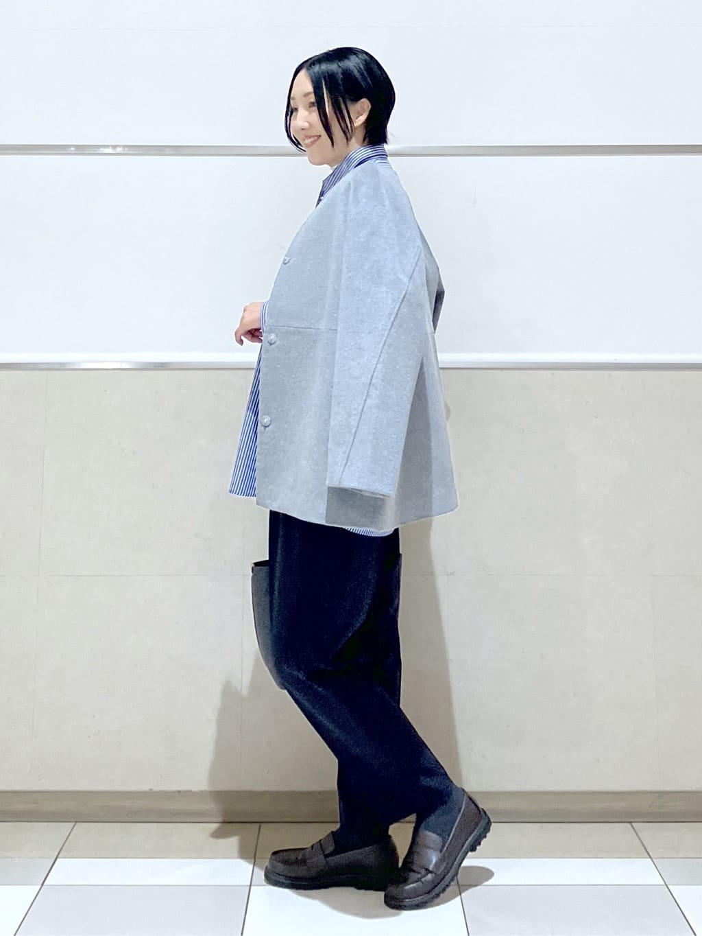 eriko さんの「Dessin｜【洗える】刺繍ロゴ入りオーバーシャツ」を使ったコーディネート