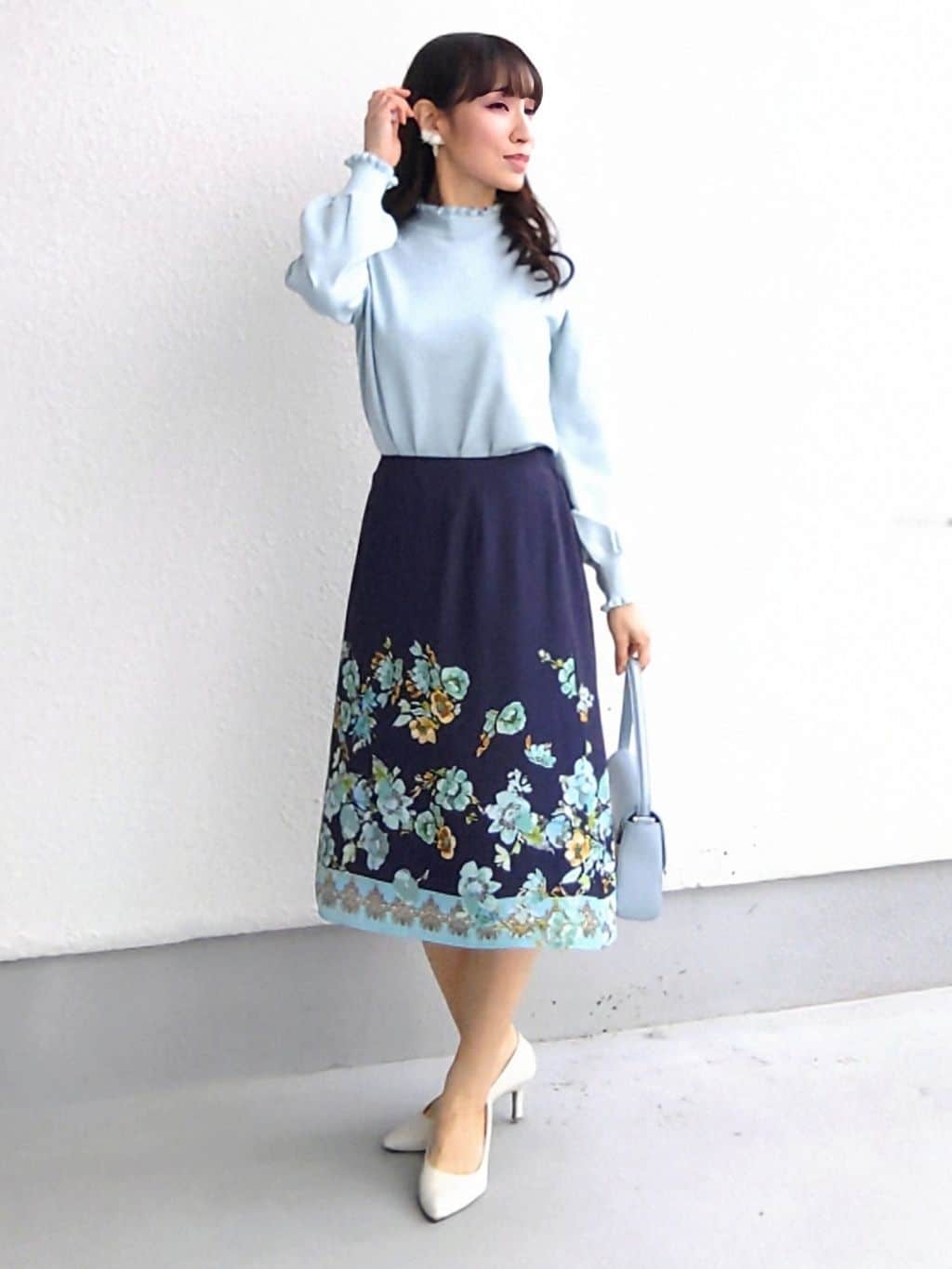 keinaさんの「SunaUna｜【SS～Lサイズ展開／6色展開】パール調ニット」を使ったコーディネート