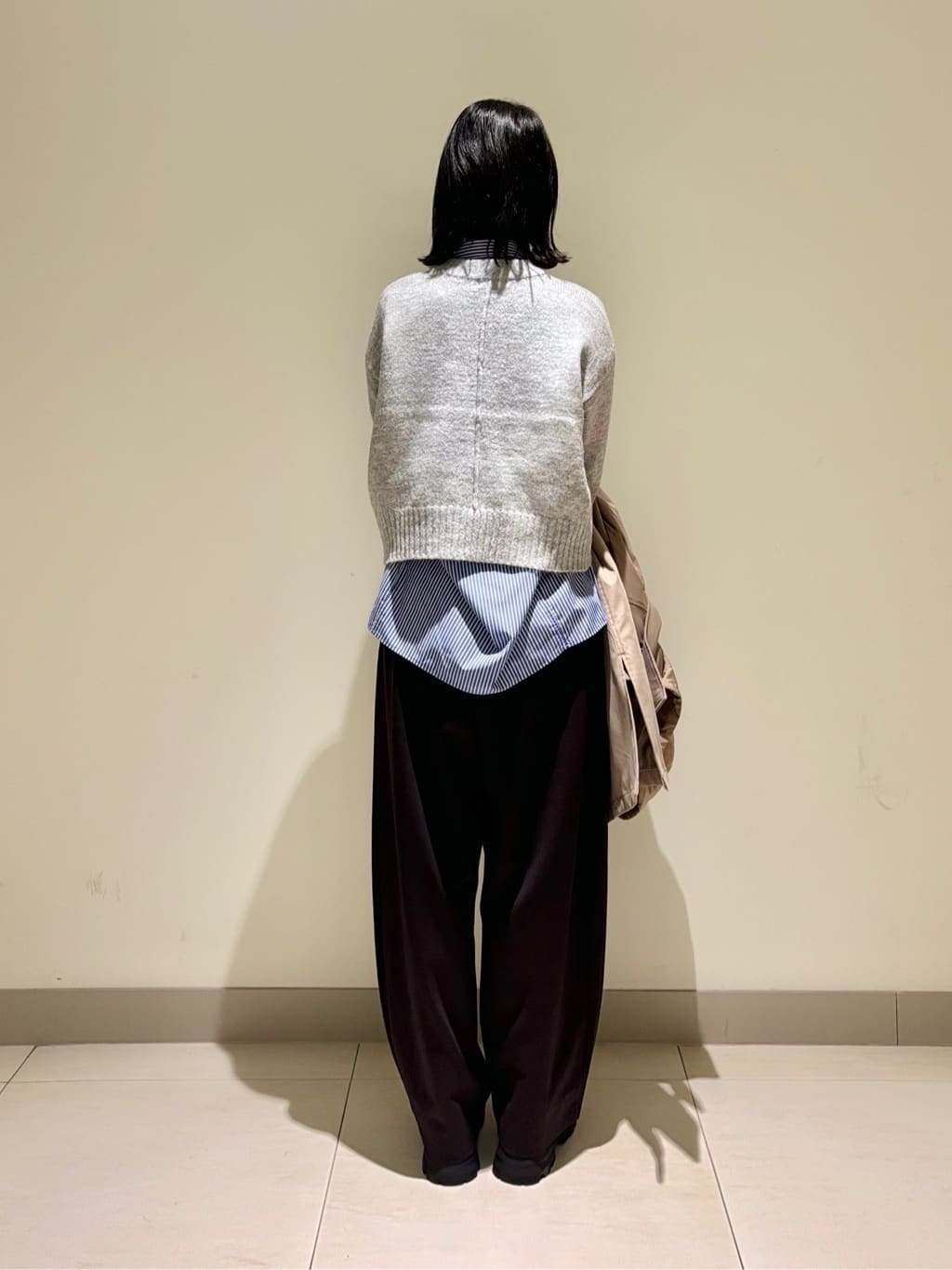 mayuさんの「Dessin｜ベロア巾着バッグ」を使ったコーディネート