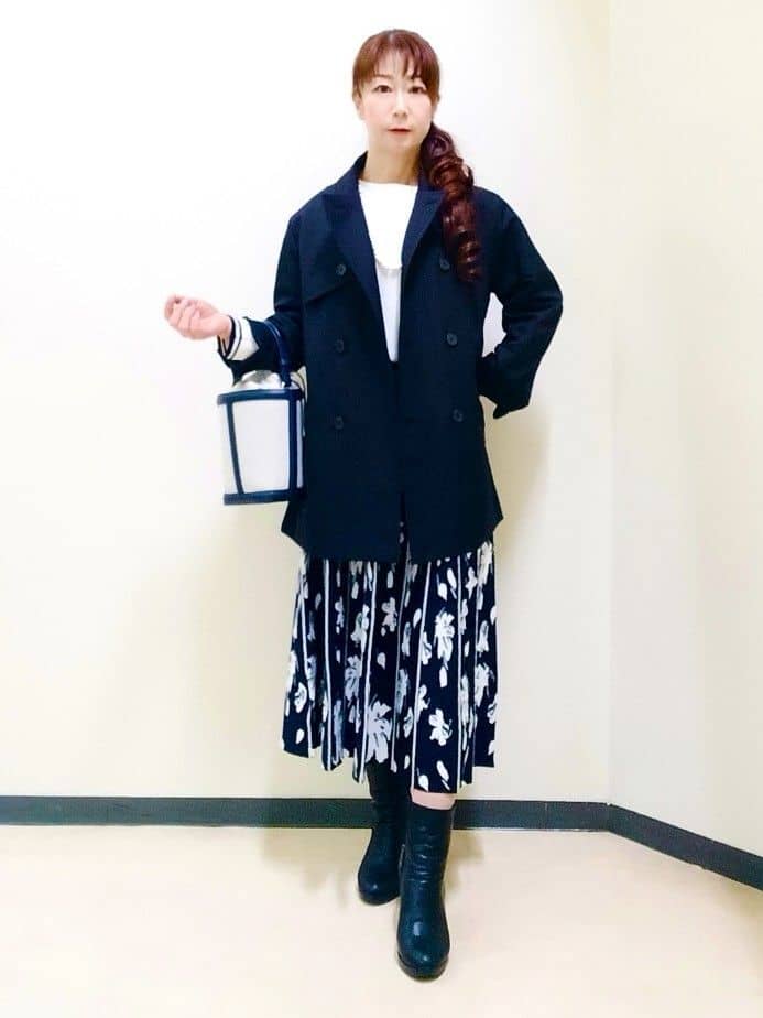 花さんの「Reflect｜【オン・オフ着回しやすい◎】ダブルブレストジャケット」を使ったコーディネート