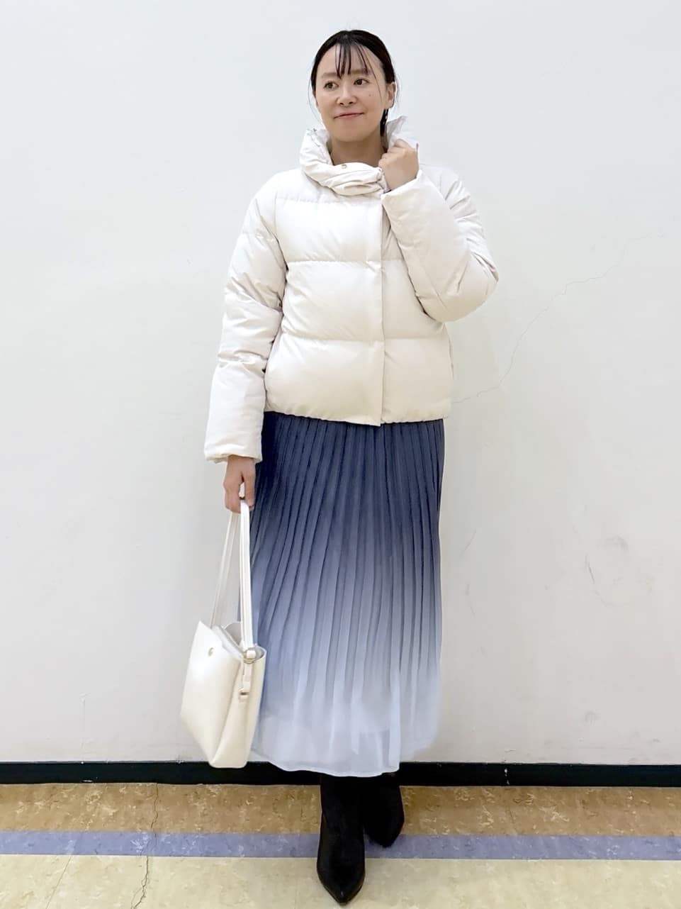 akariさんの「index｜KAWADAダウンショートコート【撥水／洗濯機OK／静電気防止裏地】《XS～LL》」を使ったコーディネート