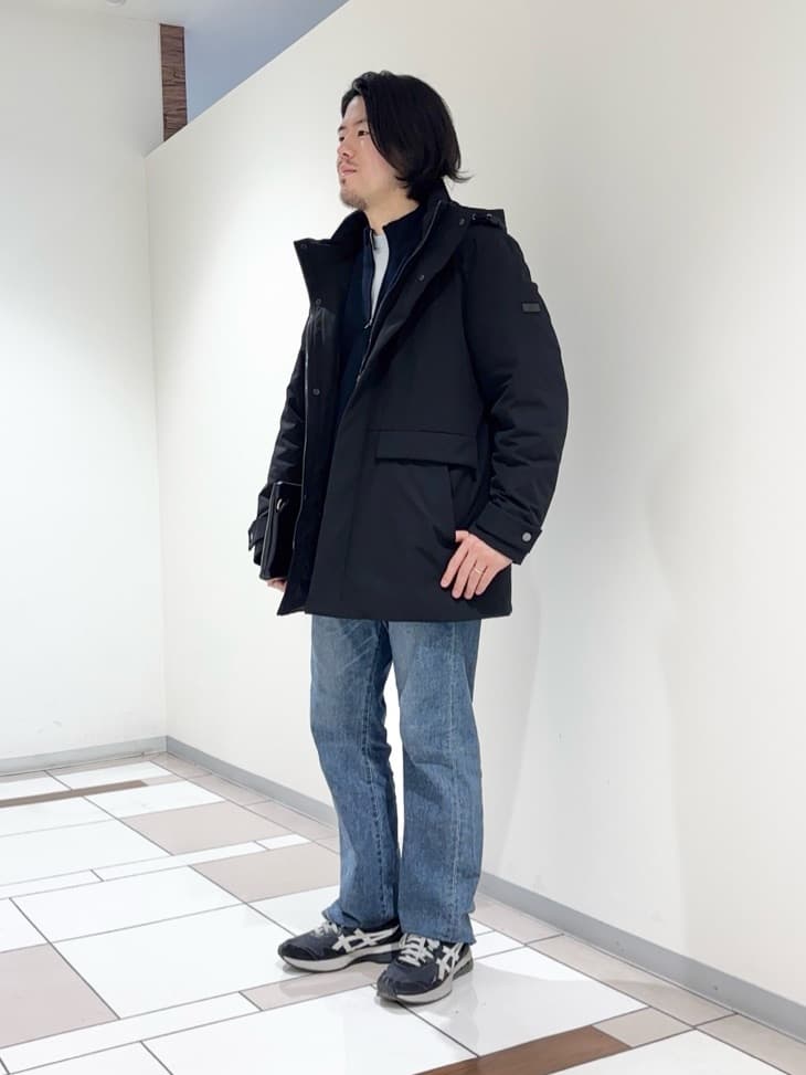 及川さんの「TAKEO KIKUCHI｜【None Of Stress】ストレッチ ダウンブルゾン」を使ったコーディネート