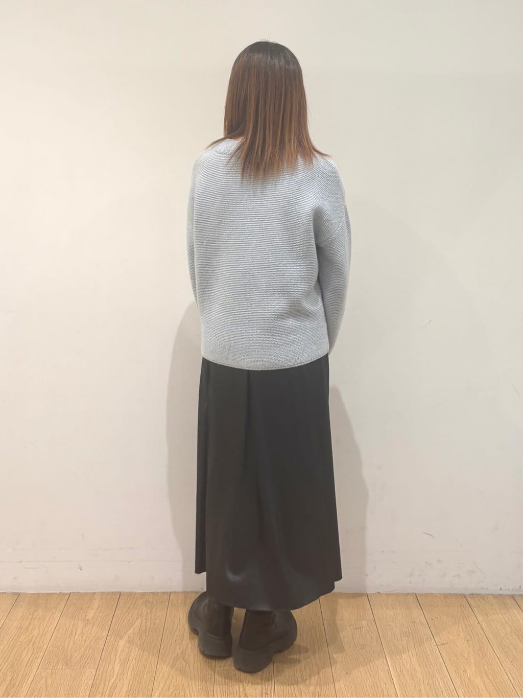 mikkoさんの「INDIVI｜【洗える／大人ラメ】カラーMIXボトルネックニット」を使ったコーディネート