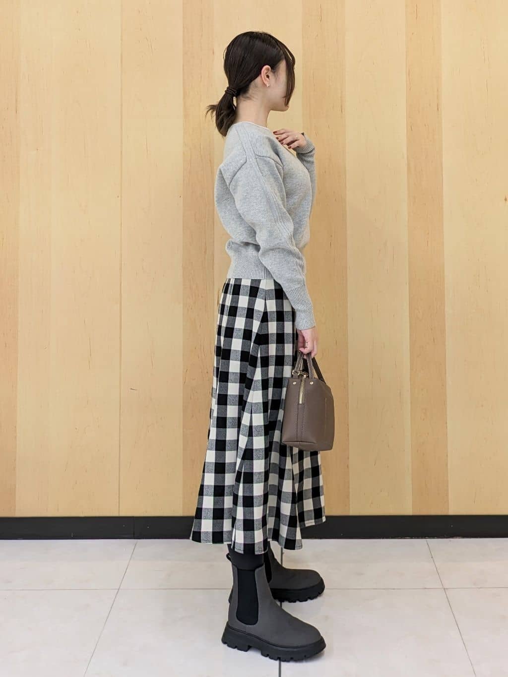 Ayakaさんの「Dessin｜【洗える】カシミヤブレンドスウェットライクニット」を使ったコーディネート