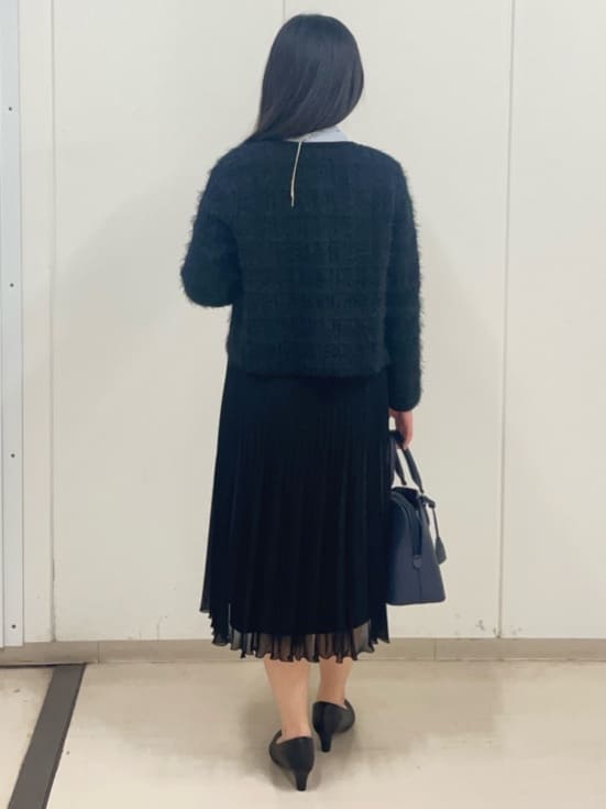 Rihoさんの「Reflect｜【通勤／ボウタイ取り外し可】ボウタイ付きバンドカラーブラウス」を使ったコーディネート
