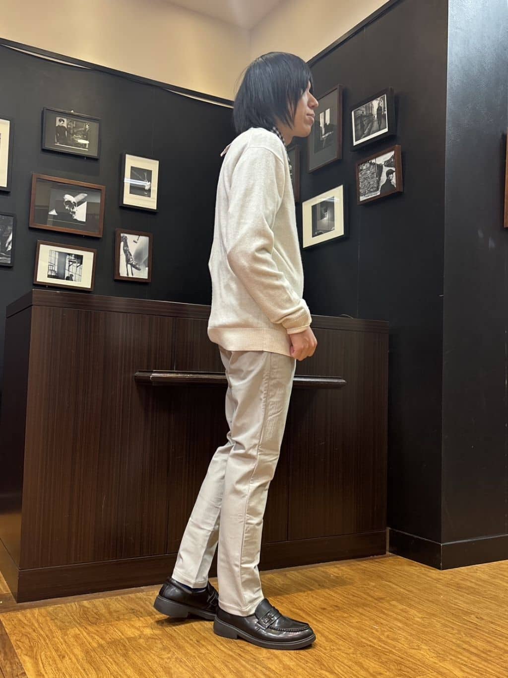 moritaさんの「TAKEO KIKUCHI｜カシミヤブレンド ビーバー調ステンカラーコート」を使ったコーディネート