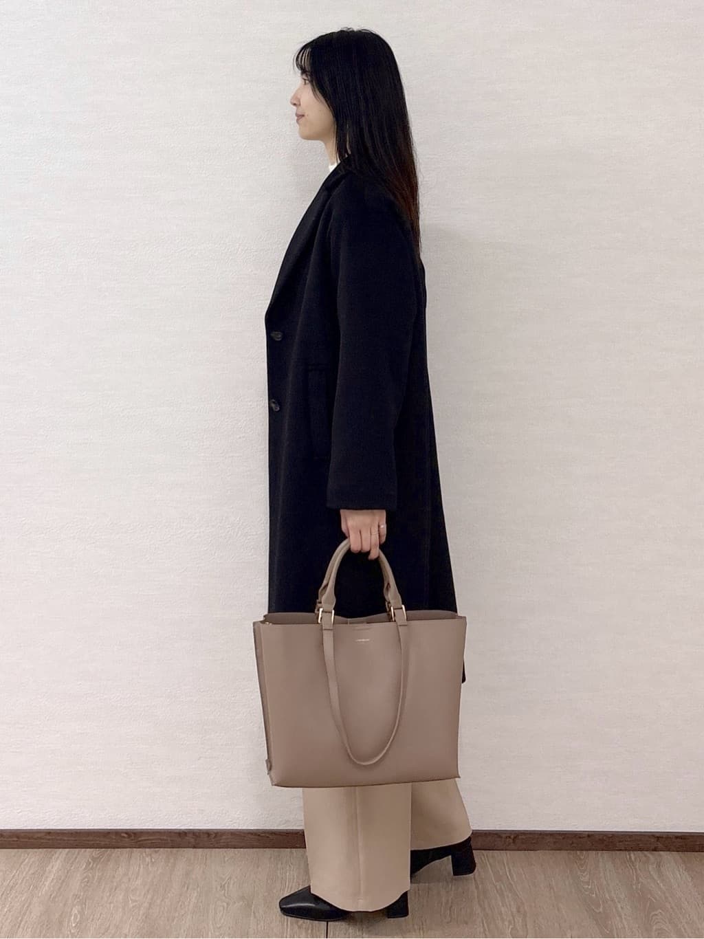 sachikoさんの「OPAQUE.CLIP｜カシミヤブレンドウールチェスターコート」を使ったコーディネート