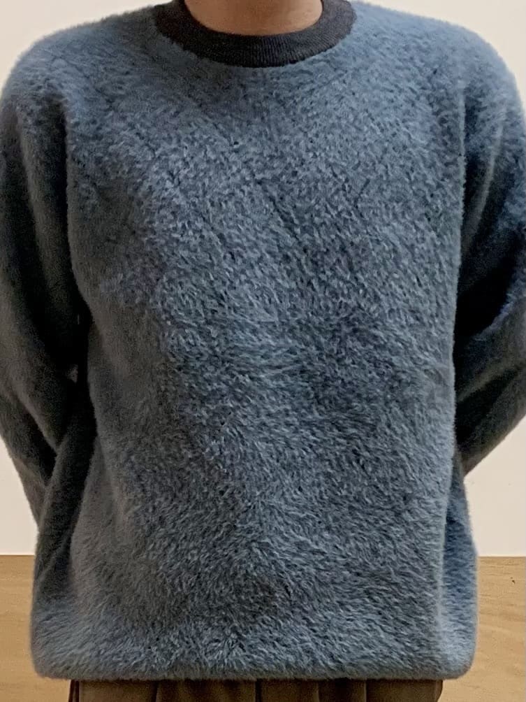 MATUさんの「THE SHOP TK｜【ふんわり心地いい肌触り】　ダイヤ柄シャギーニット」を使ったコーディネート