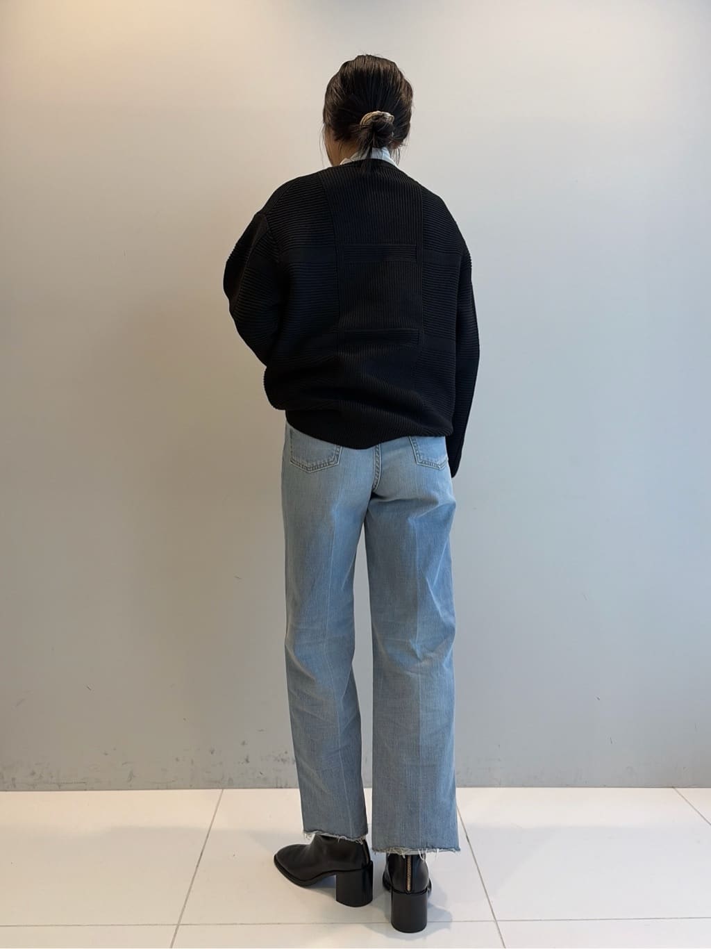 Akutagawaさんの「TAKEO KIKUCHI｜畦編みチェック プルオーバーニット」を使ったコーディネート