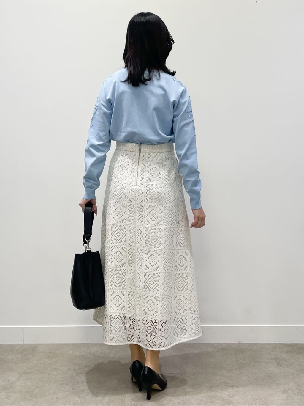 yukariさんの「Reflect｜レースデザインスリーブニットプルオーバー」を使ったコーディネート