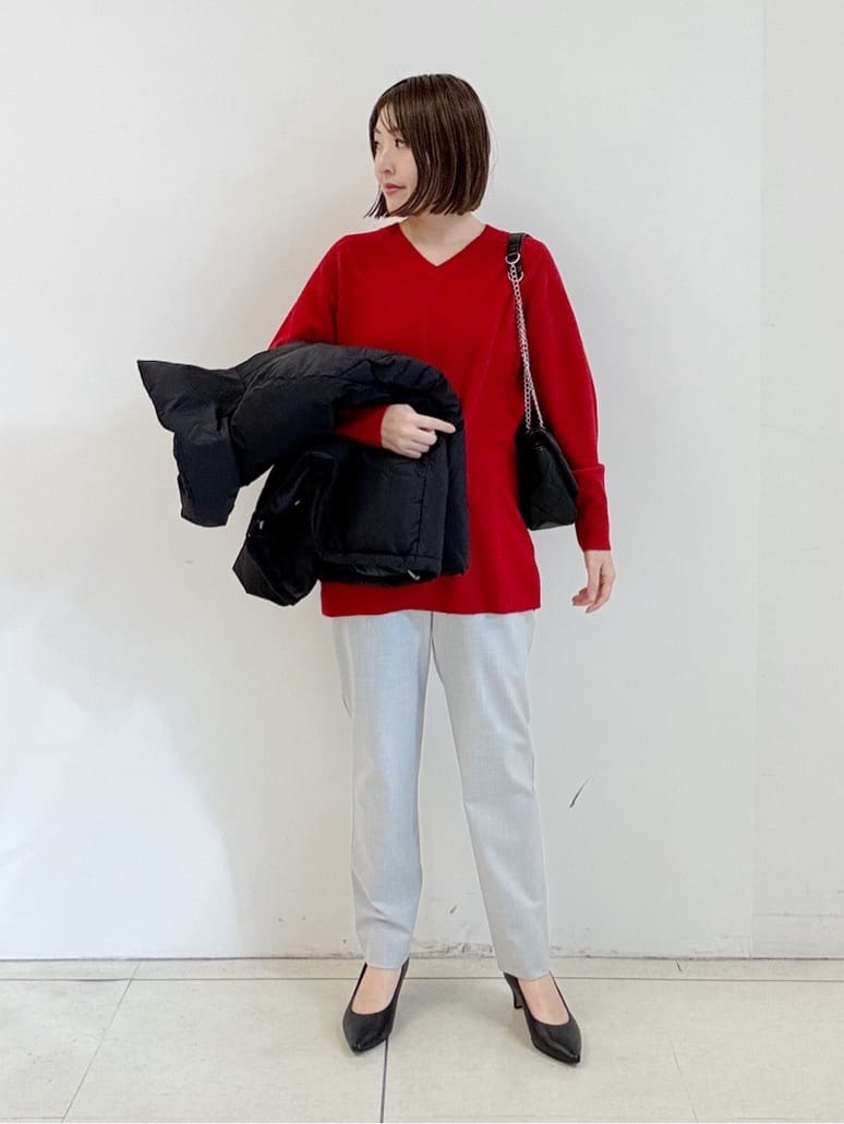 yoshiyaさんの「INDIVI｜【ラム革／美脚／通勤】レザーパンプス」を使ったコーディネート