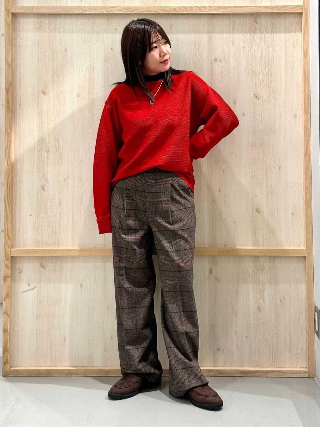 nanaさんの「THE SHOP TK｜マシュマロタッチ ボアボンバージャケット」を使ったコーディネート