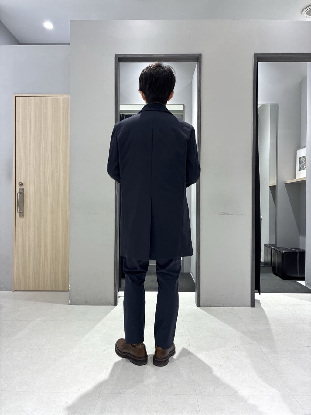 わいずみさんの「TAKEO KIKUCHI｜【ダウンライナー付き】メランジ ステンカラー コート」を使ったコーディネート