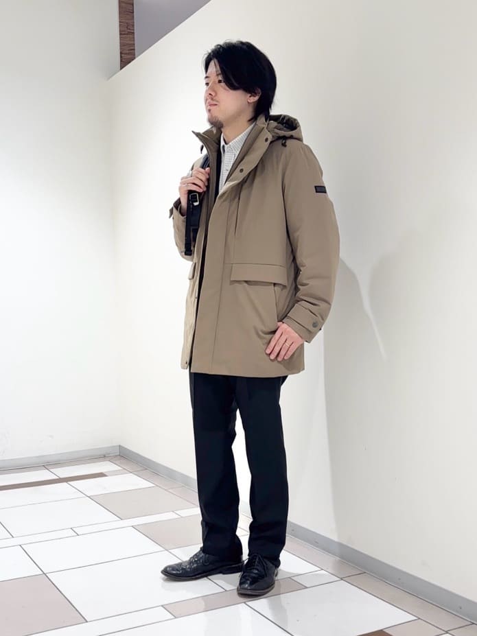 及川さんの「TAKEO KIKUCHI｜【None Of Stress】ストレッチ ダウンブルゾン」を使ったコーディネート