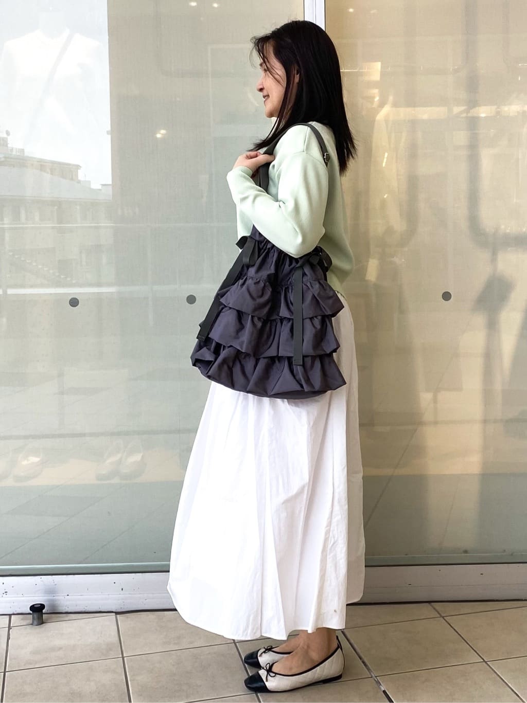 Jeanさんの「OPAQUE.CLIP｜ハーフZIP刺繍ロゴニット【洗濯機OK】」を使ったコーディネート