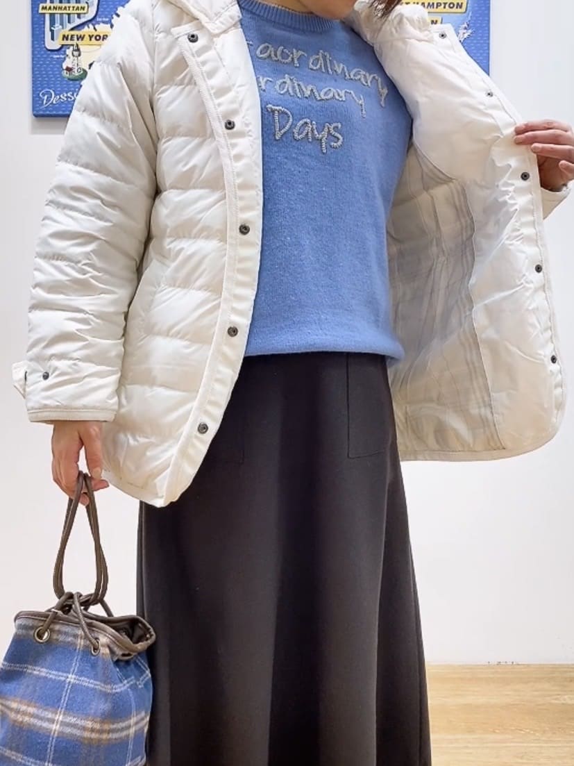 Hamaさんの「Dessin｜【撥水・2WAY】ミュラーダウンコートミドル丈」を使ったコーディネート