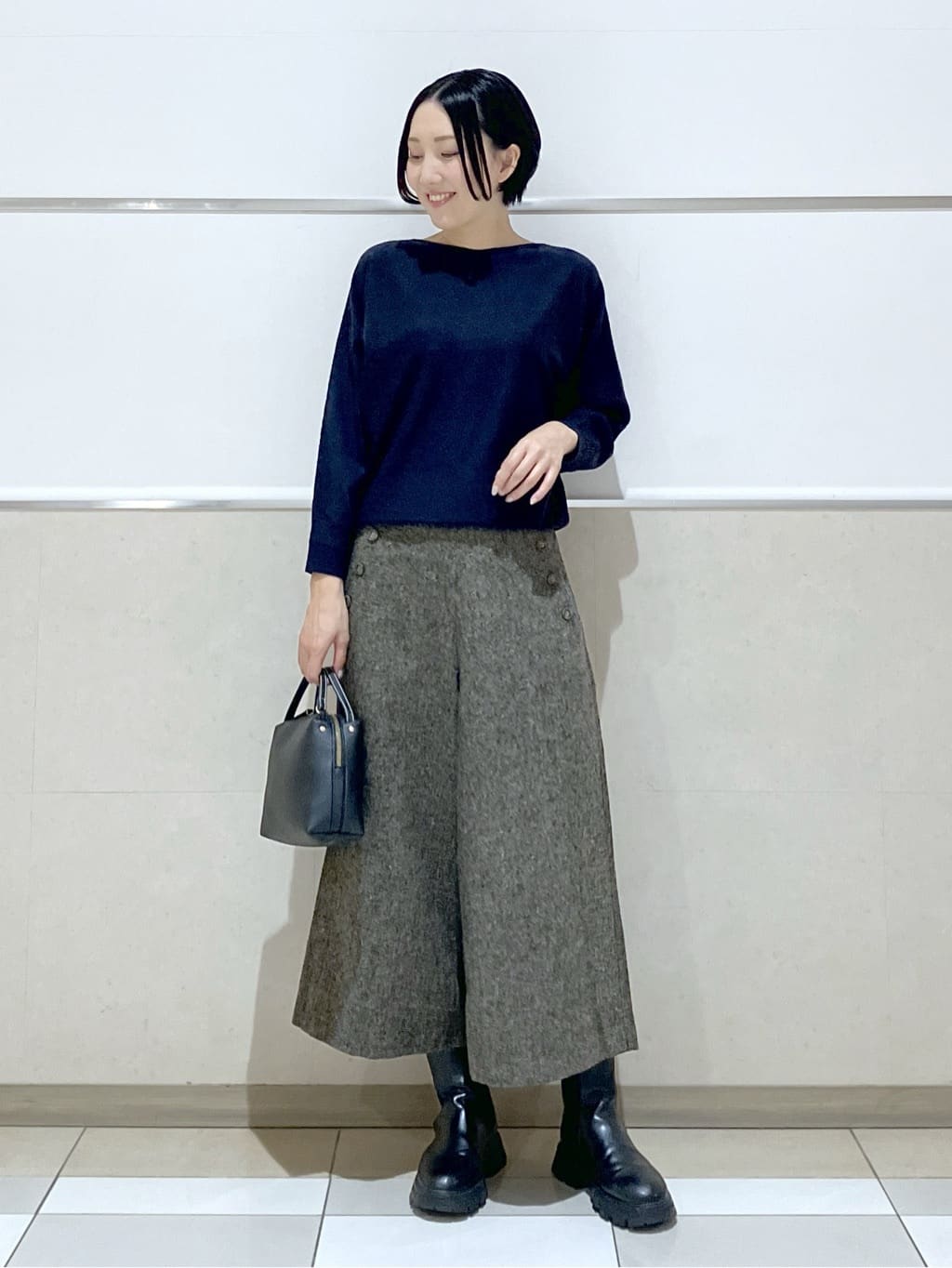 eriko さんの「Dessin｜【洗える】ウールブレンド後ろボタンニット」を使ったコーディネート