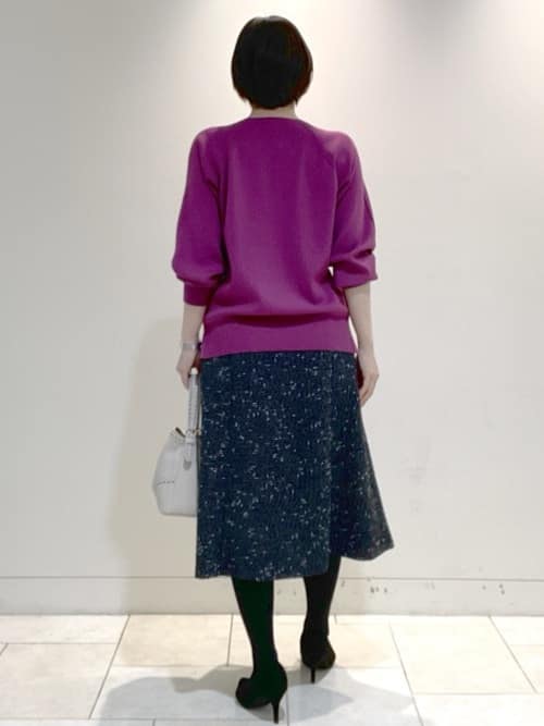 フミさんの「Reflect｜【ゆったり着られる◎】ラグランスリーブニット」を使ったコーディネート