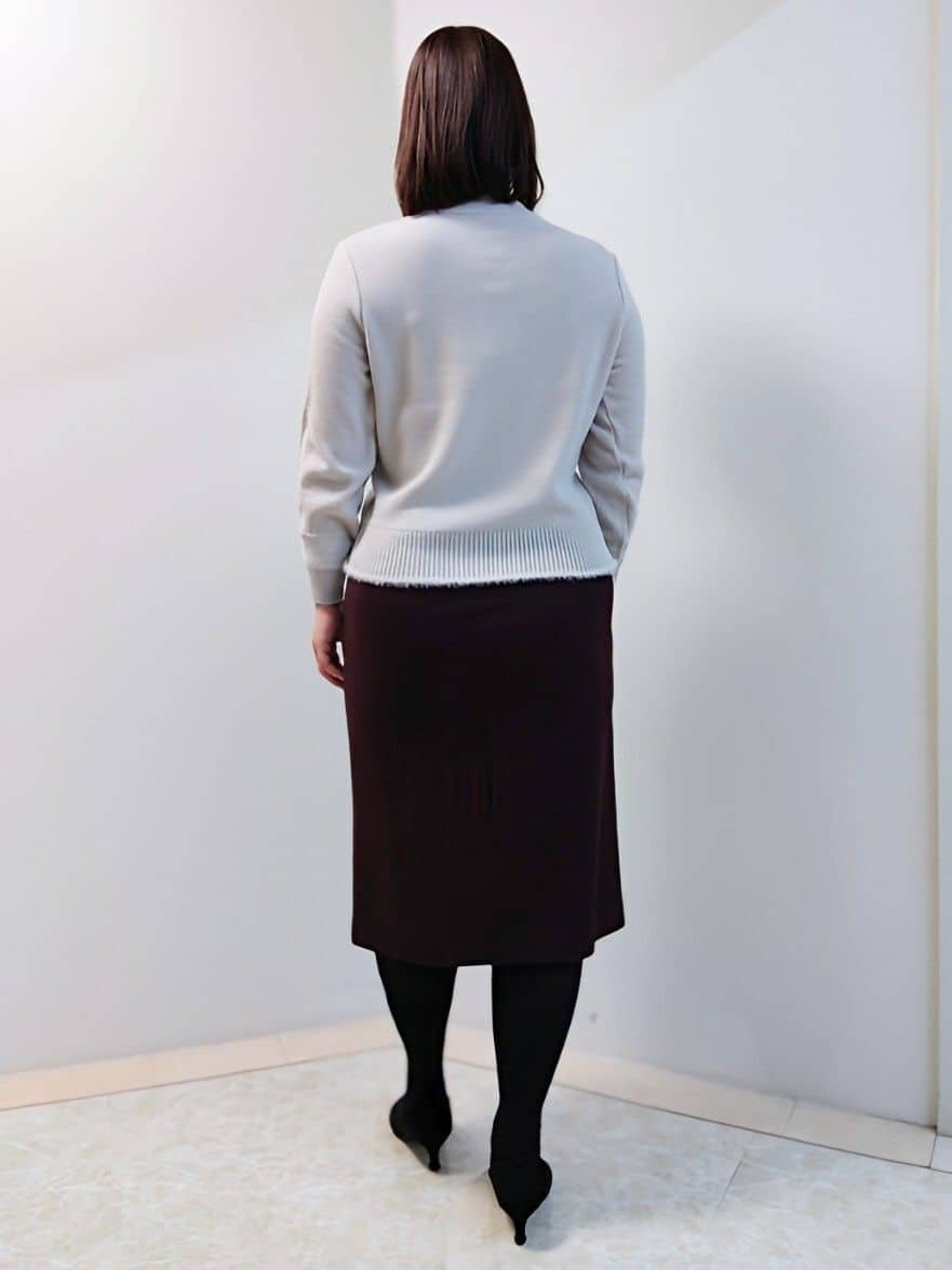 エリさんの「Reflect｜【ほんのりラメ感◎】ケーブル柄ニット」を使ったコーディネート