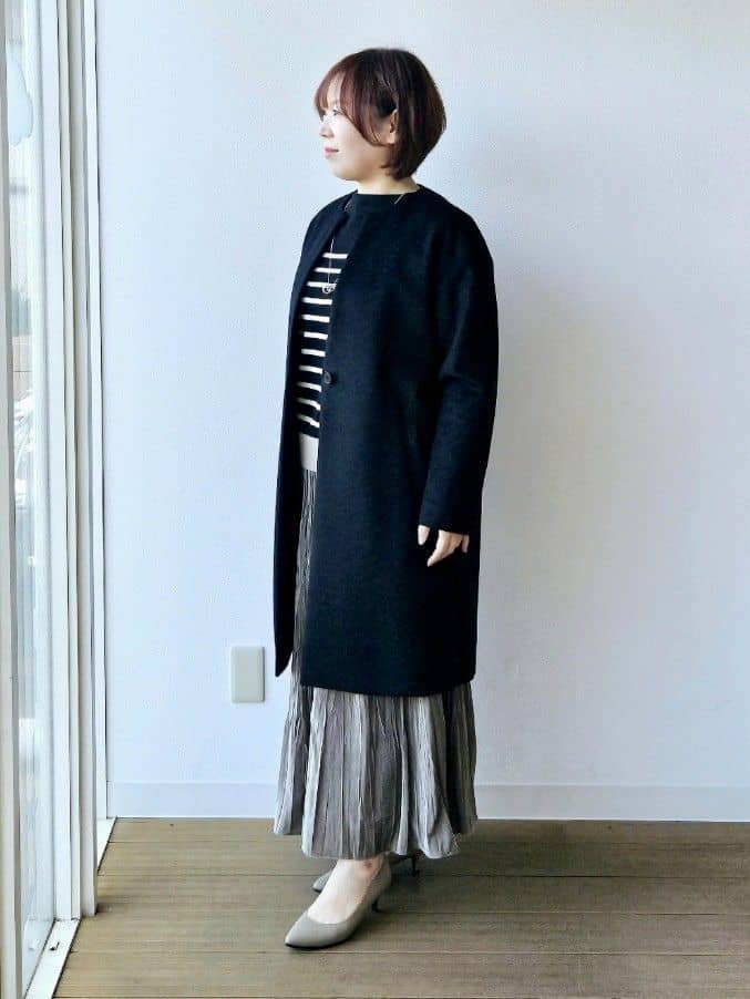 やじまさんの「UNTITLED｜【洗える】モックネックミラノリブニット」を使ったコーディネート
