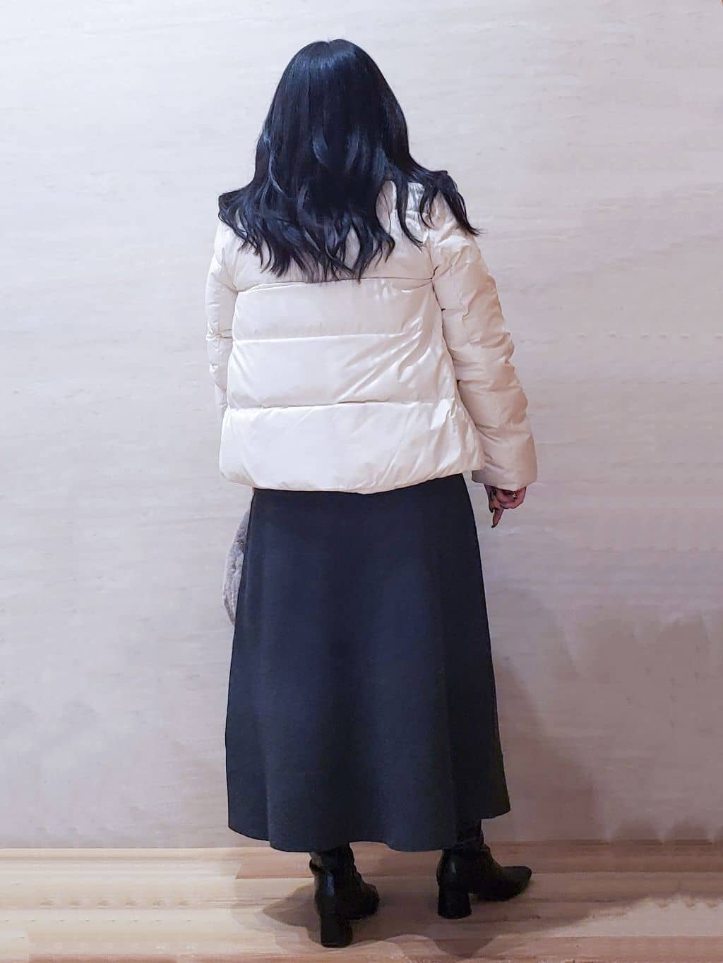 ちぃさんの「OPAQUE.CLIP｜撥水ショートダウン【防風／抗菌防臭／洗濯機洗い可】《SS～LL》」を使ったコーディネート
