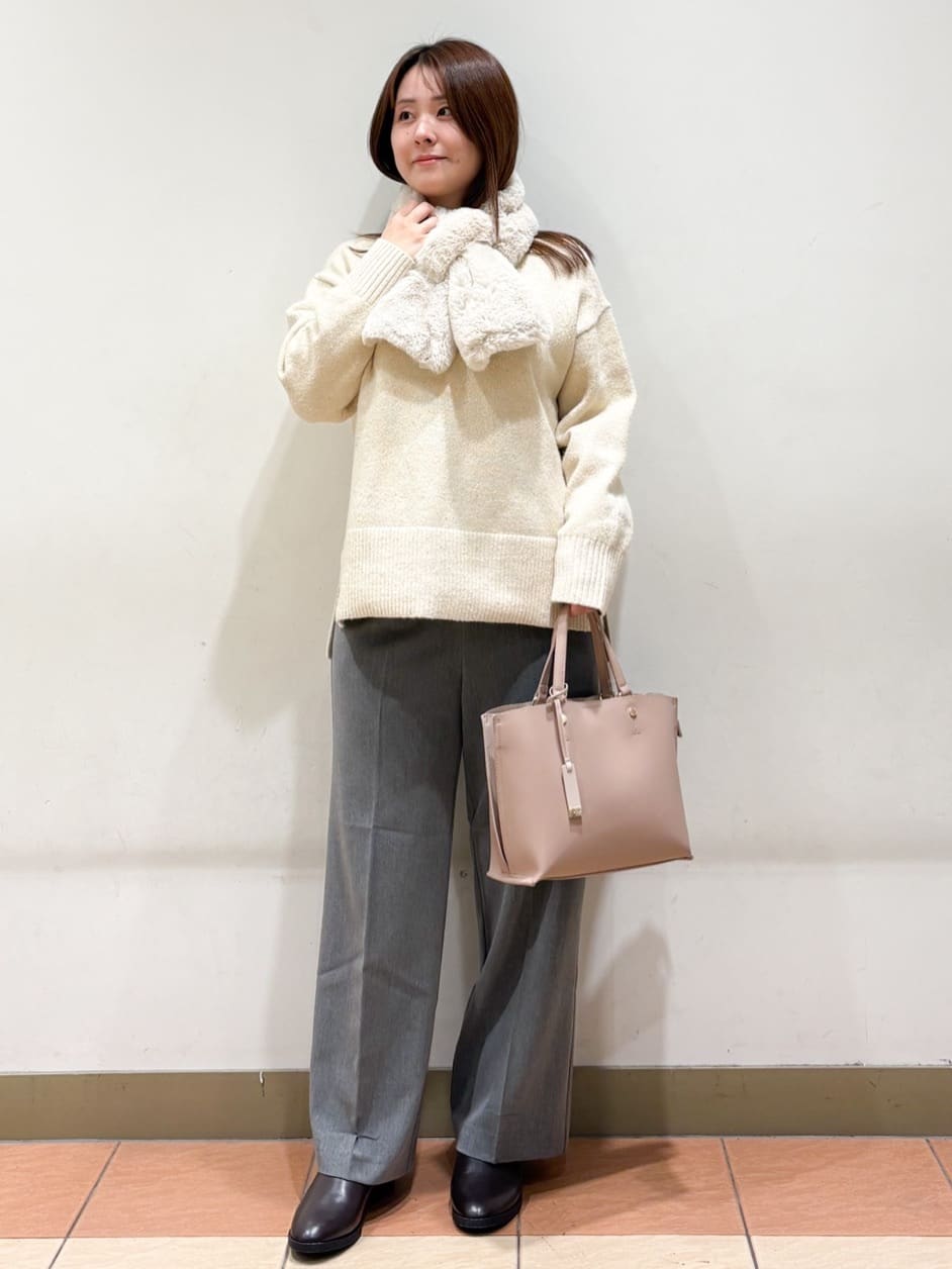 かなさんの「OPAQUE.CLIP｜ウォームタッチ イージーワイドパンツ【洗濯機洗OK／ストレッチ】≪SS～LL≫」を使ったコーディネート