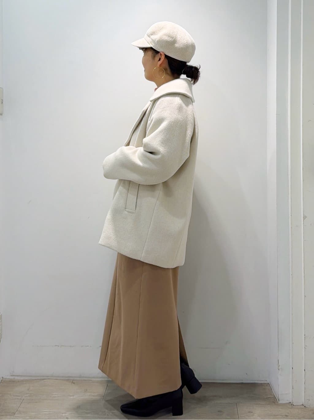 sumicaさんの「OPAQUE.CLIP｜カシミヤブレンドウールミドルピーコート」を使ったコーディネート