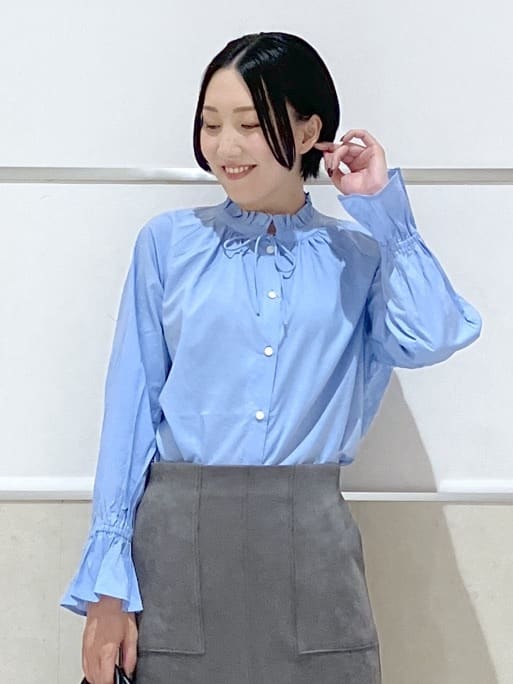 eriko さんの「Dessin｜【セットアップ可・洗える】マシュマロスウェードスカート」を使ったコーディネート