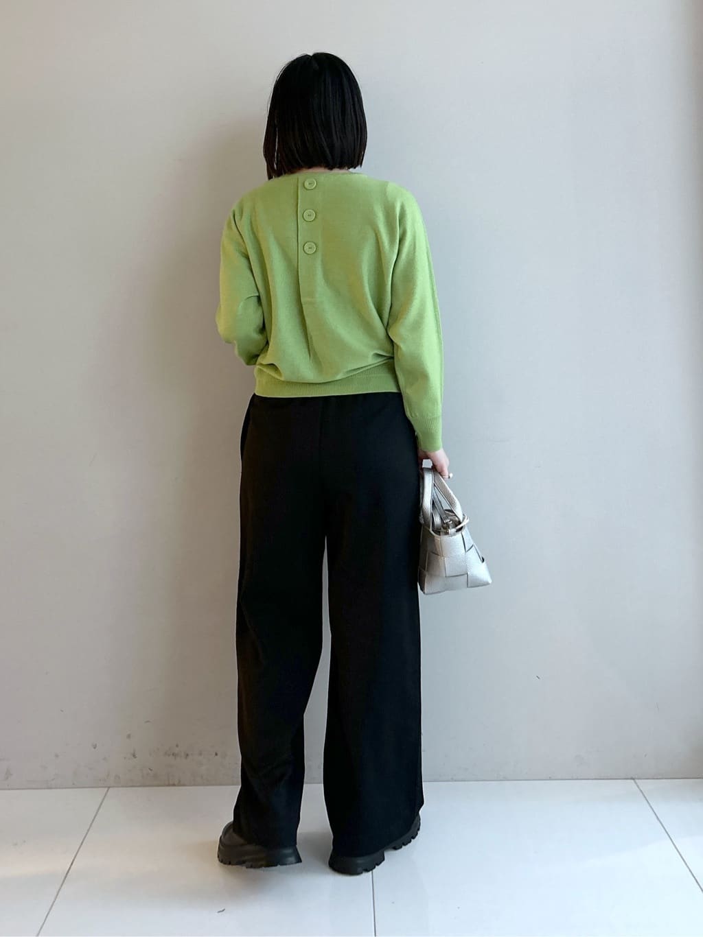 Hirokaさんの「Dessin｜【洗える】ウールブレンド後ろボタンニット」を使ったコーディネート