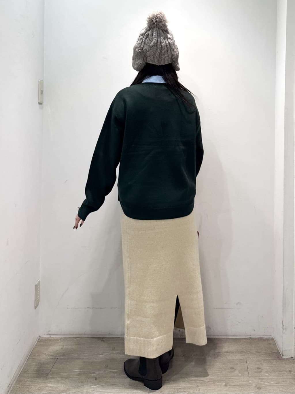 yuicciさんの「OPAQUE.CLIP｜襟付きロゴジャカードニット【洗濯機OK】」を使ったコーディネート