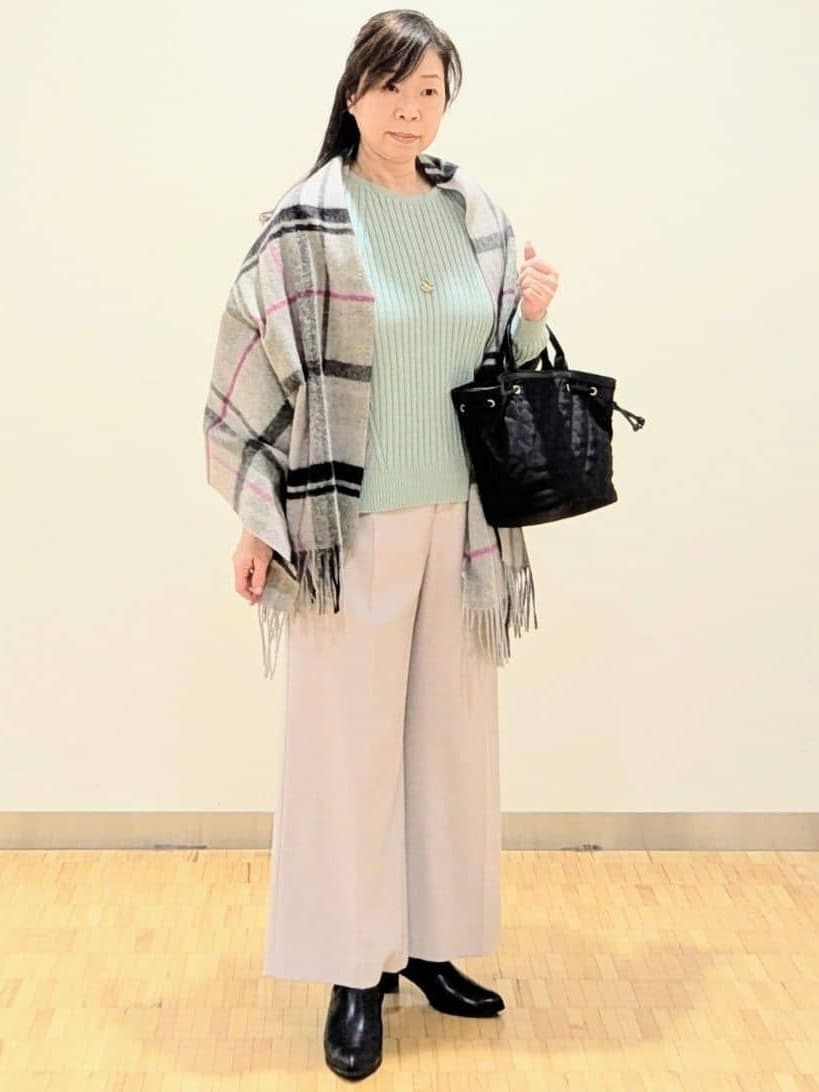 なおさんの「Reflect｜【ゆったり着られる◎】ワイドリブニットプルオーバー」を使ったコーディネート