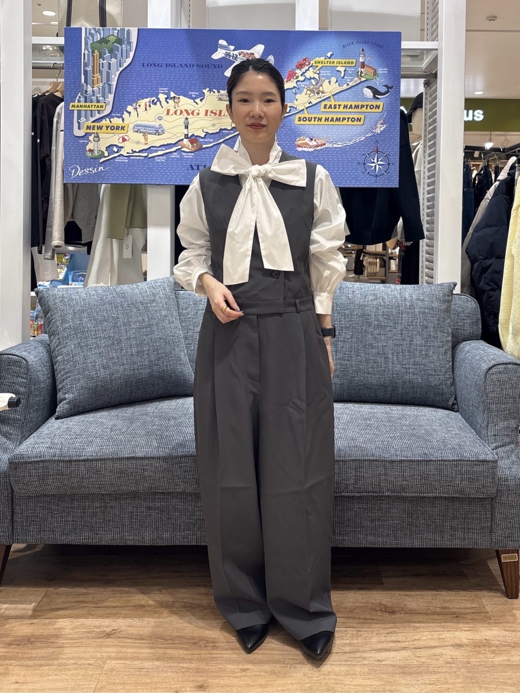 risaさんの「Dessin｜【洗える】セットアップ風ジレオールインワン」を使ったコーディネート