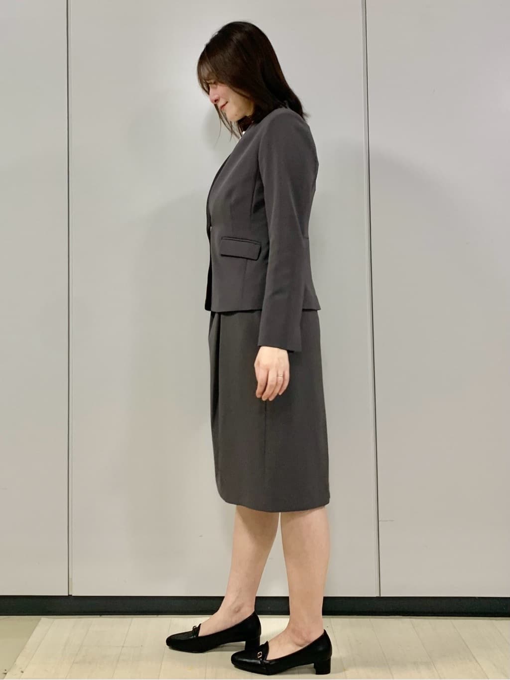 kasumiさんの「index｜ストレッチノーカラージャケット／セットアップ対応【洗濯機OK／防シワ／イージーアイロン】」を使ったコーディネート