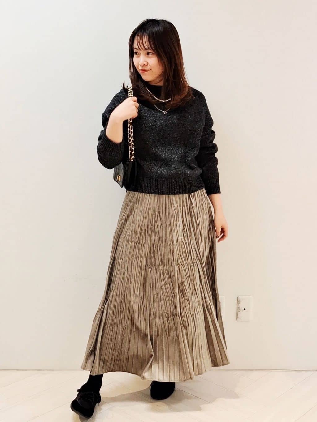 YuKaRiさんの「UNTITLED｜【セットアップ可/ゆったり】ウール混ラメニット」を使ったコーディネート