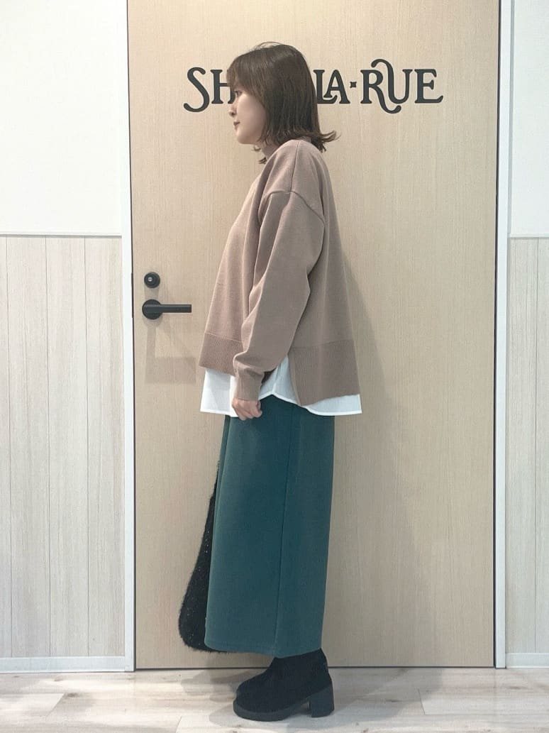 funafunaさんの「SHOO･LA･RUE｜【洗濯機可】美脚見え あったか圧縮ニット ガウチョパンツ」を使ったコーディネート