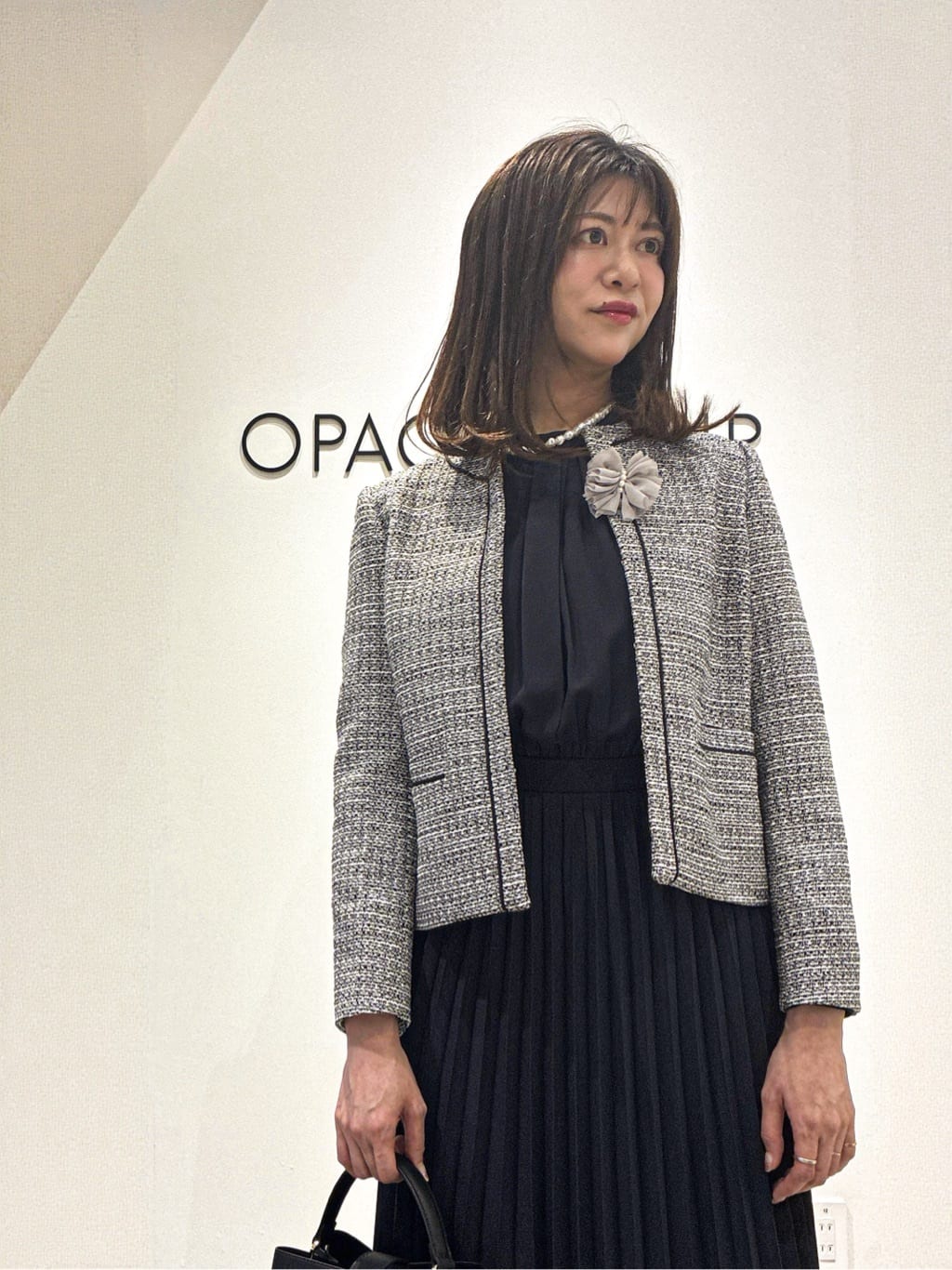 もんちゃんさんの「OPAQUE.CLIP｜《通勤対応》 コットンツイードジャケット」を使ったコーディネート