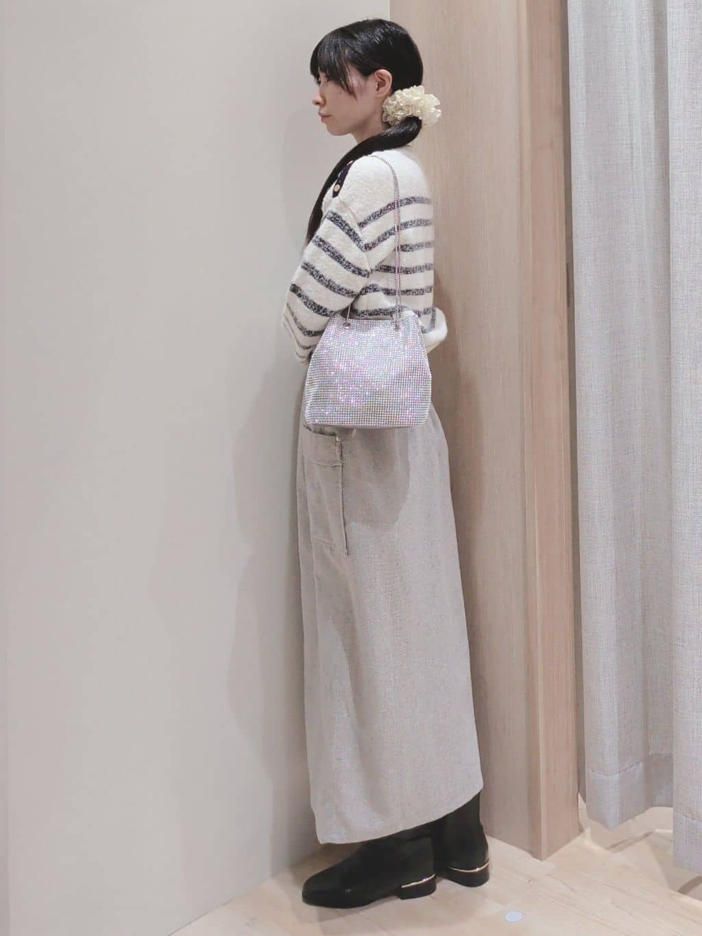 Yuiさんの「grove｜クラシカルツイード Aラインスカート」を使ったコーディネート
