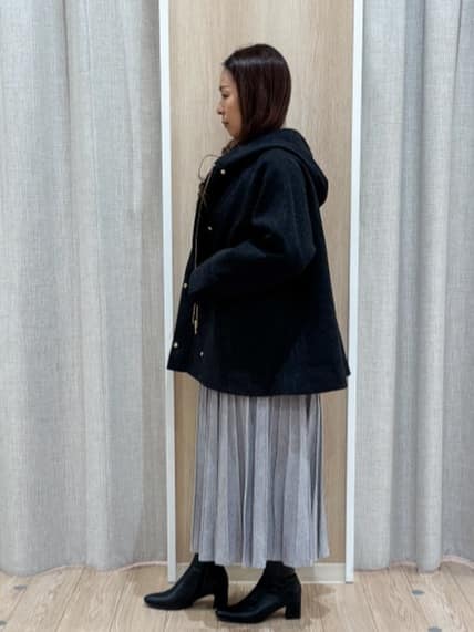 sachiさんの「grove｜フーデットミドルコート」を使ったコーディネート