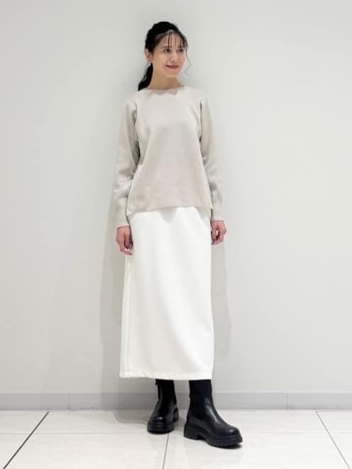 kayoさんの「INDIVI｜【洗える／選べる8色】トーンアップニット」を使ったコーディネート